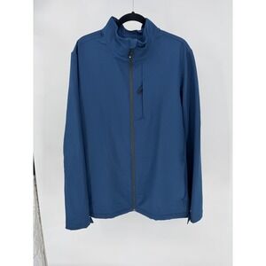 32 Degrees Men's Softshell Jacket Blue Full Zip Stretch Lightweight XL